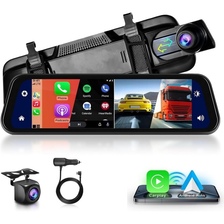 Pantalla 9.66 Pulgadas Carplay Y Android Auto Dvr Hd