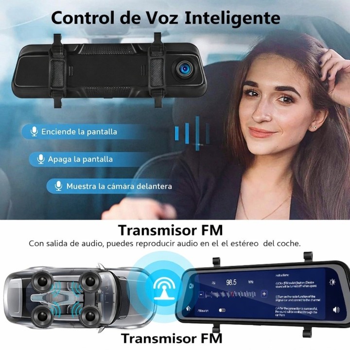 Pantalla 9.66 Pulgadas Carplay Y Android Auto Dvr Hd