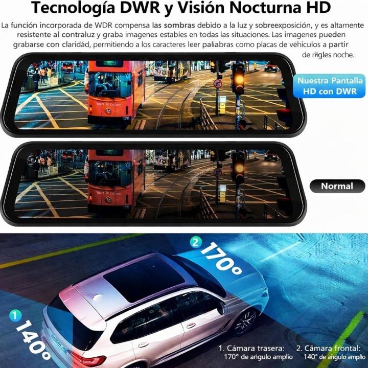Pantalla 9.66 Pulgadas Carplay Y Android Auto Dvr Hd