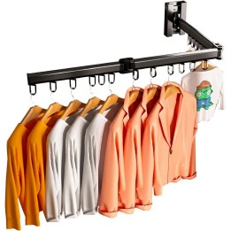 Tendedero De Ropa Plegable Ajustable 18 Ganchos Negro