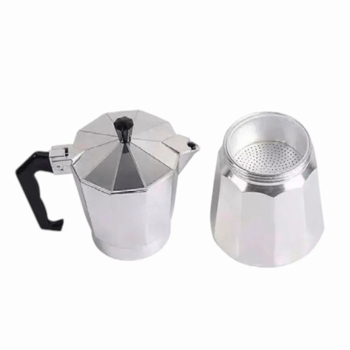 Cafetera Moka Manual Premium 3 Tazas 150 Ml Plateado 0