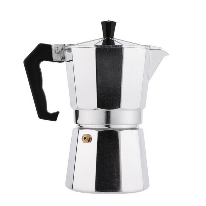 Cafetera Moka Manual Premium 9 Tazas 450 Ml Plateado 0