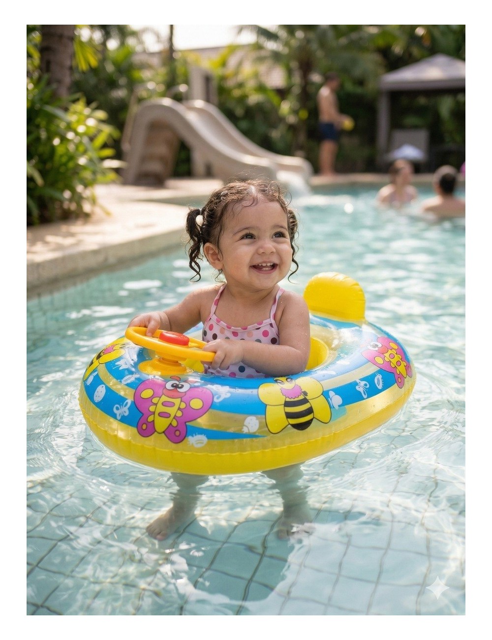 Flotador Inflable Mariposas Bebé Volante Asiento Piscina