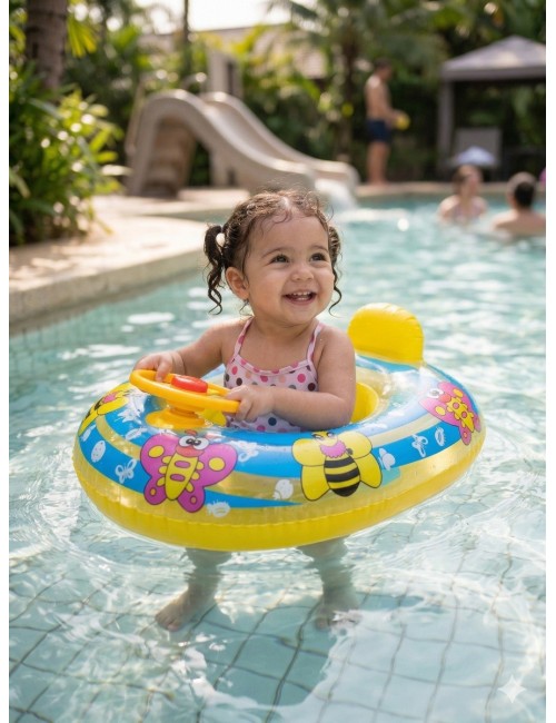 Flotador Inflable Mariposas Bebé Volante Asiento Piscina