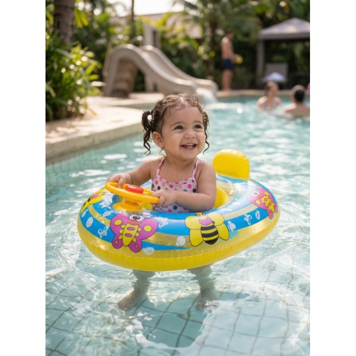 Flotador Inflable Mariposas Bebé Volante Asiento Piscina