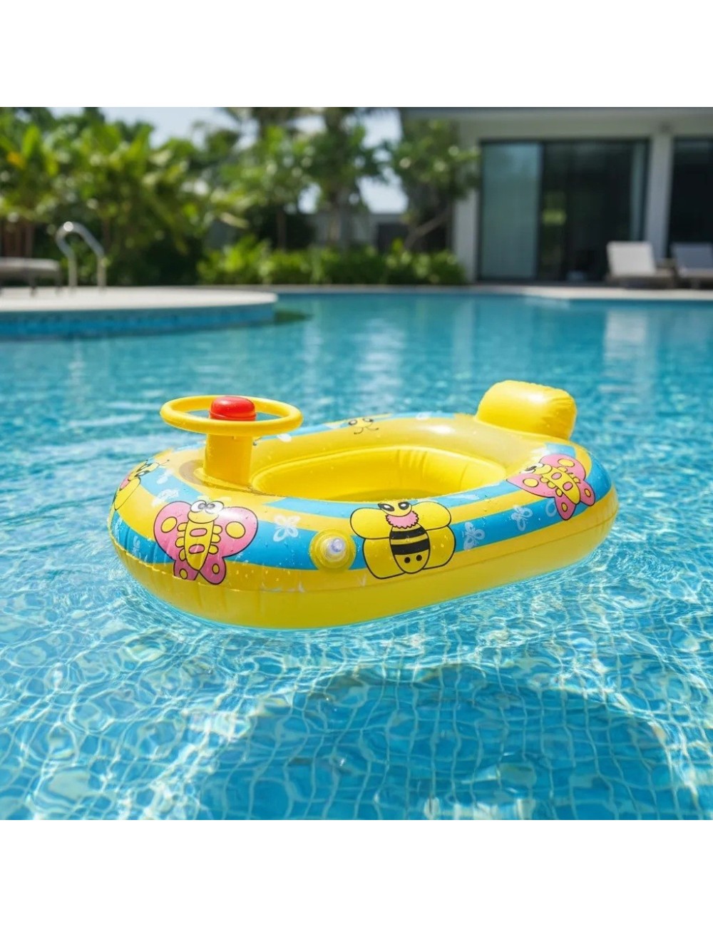 Flotador Inflable Mariposas Bebé Volante Asiento Piscina