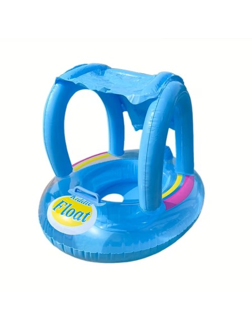 Flotador Bebé Inflable Con Techo Proteccion Niños Piscina