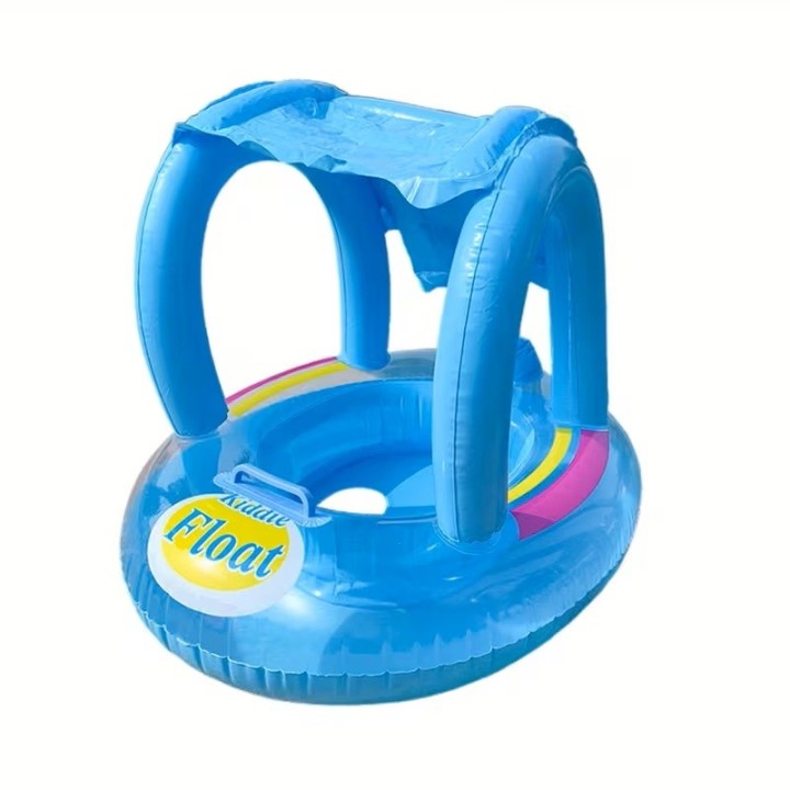 Flotador Bebé Inflable Con Techo Proteccion Niños Piscina