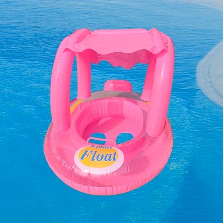 Flotador Bebé Inflable Con Techo Proteccion Niños Piscina
