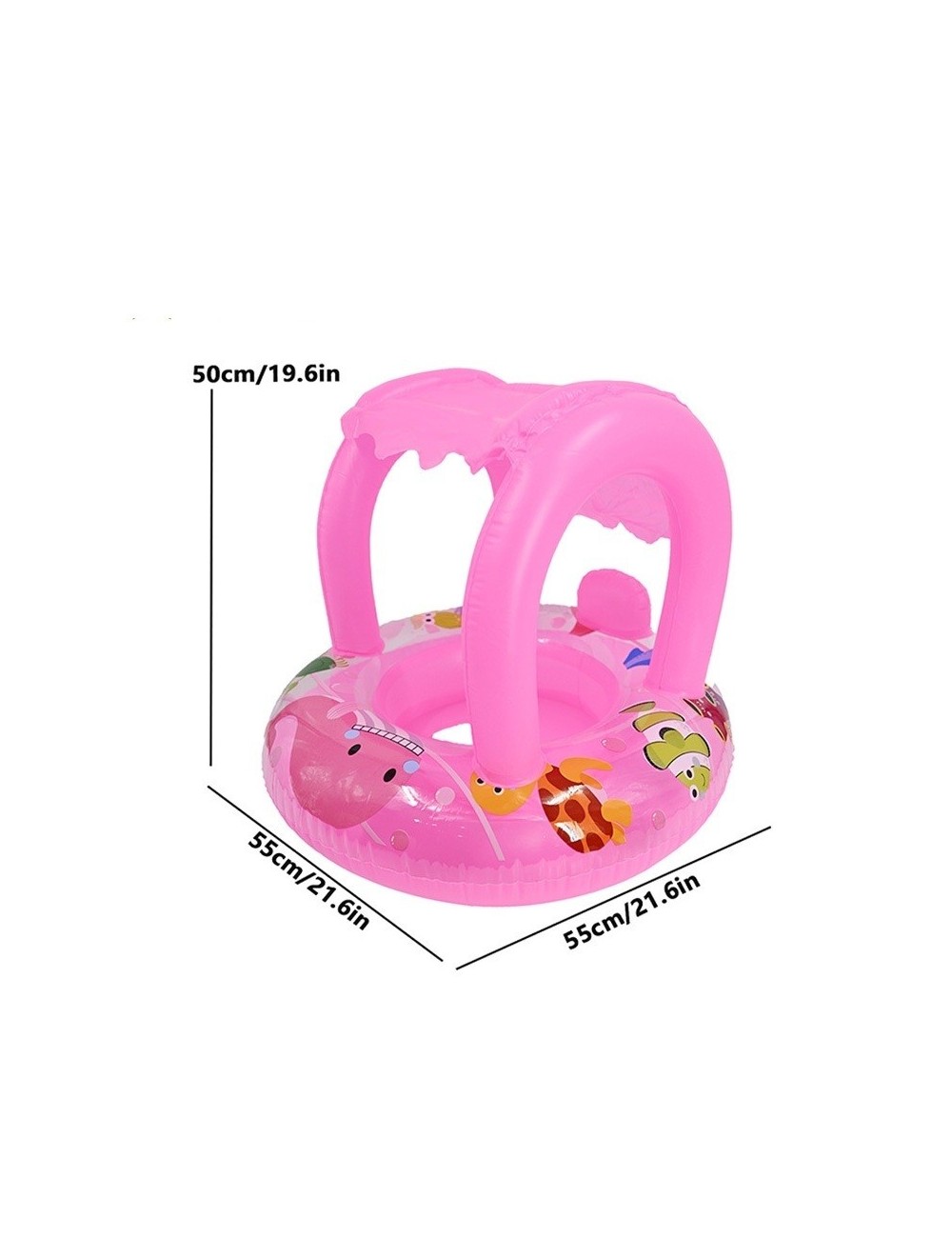 Flotador Inflable Bebé Con Techo Protector Para Piscina