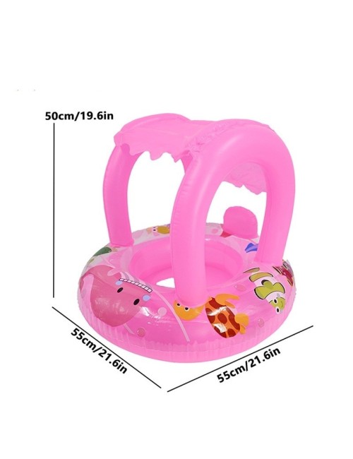 Flotador Inflable Bebé Con Techo Protector Para Piscina