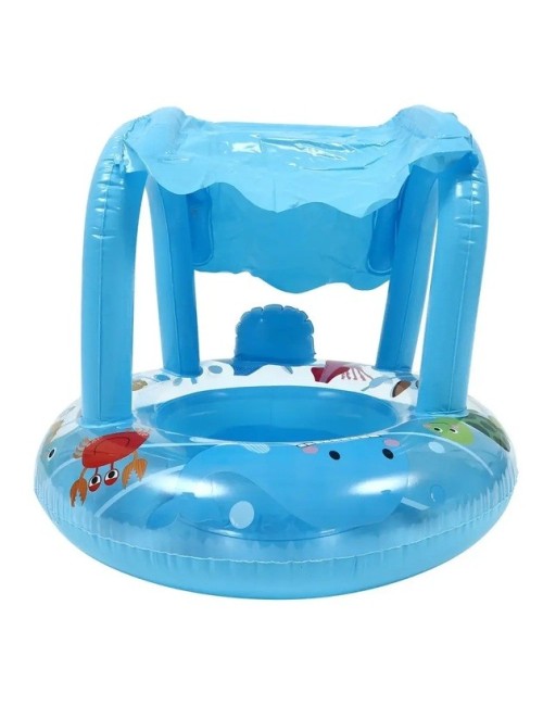 Flotador Inflable Bebé Con Techo Protector Para Piscina
