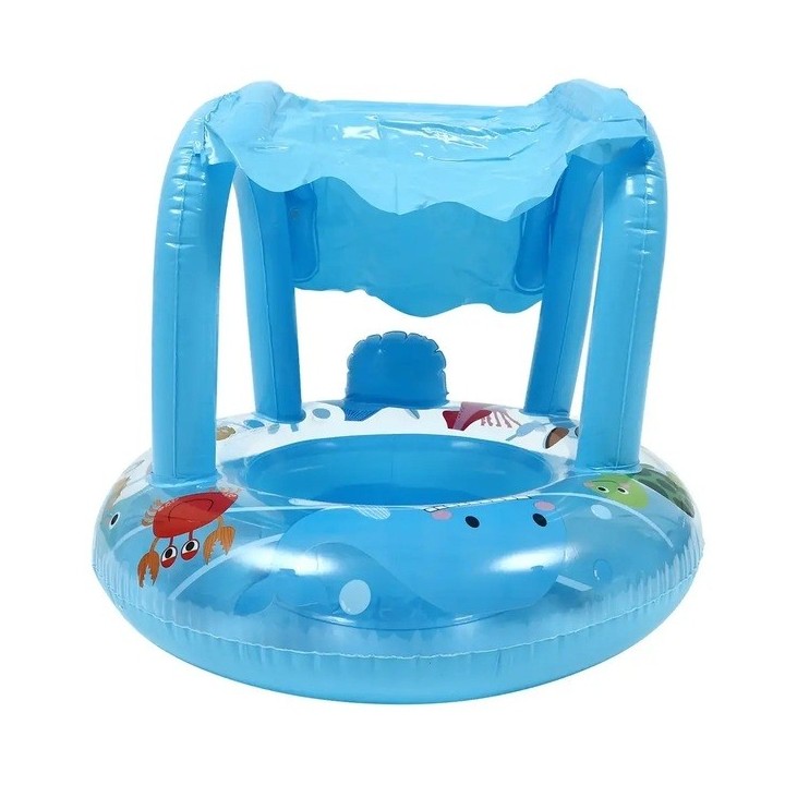 Flotador Inflable Bebé Con Techo Protector Para Piscina