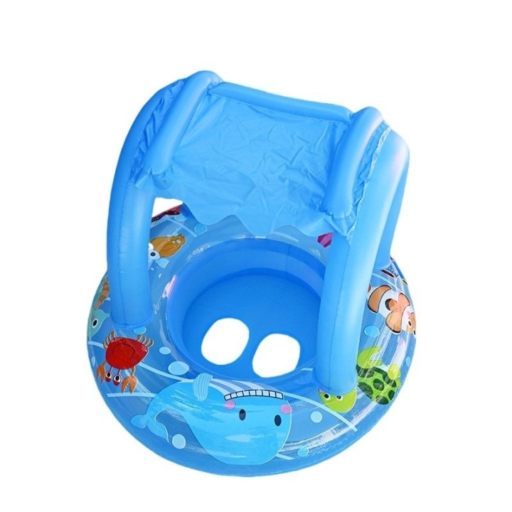 Flotador Inflable Bebé Con Techo Protector Para Piscina