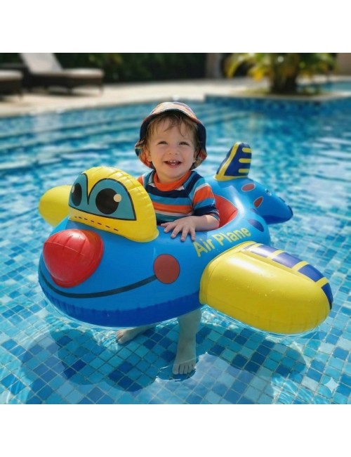 Flotador Inflable Avion Bebé Volante Asiento Piscina Multicolor