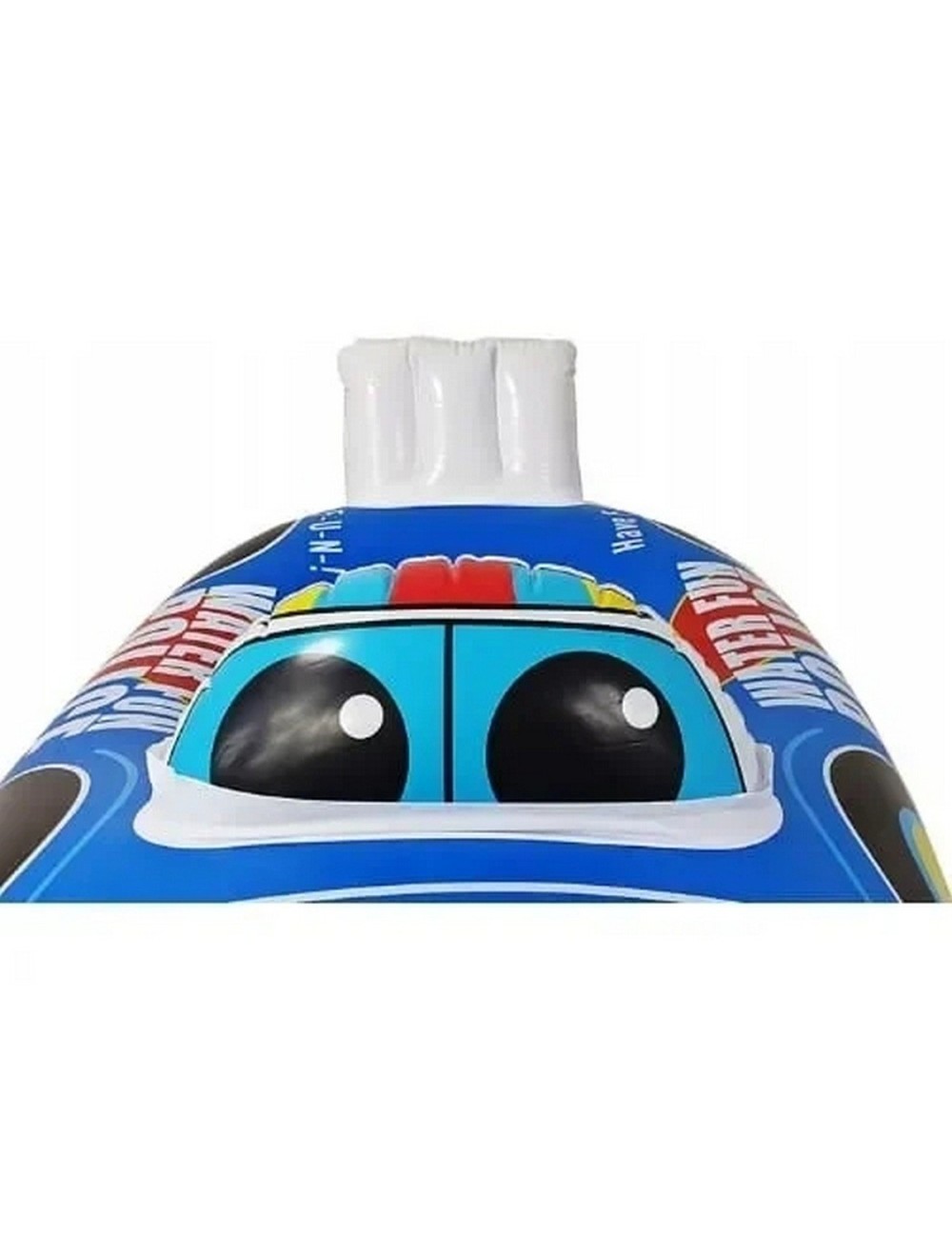 Flotador Inflable Carro Policia Bebé Volante Asiento Piscina Multicolor