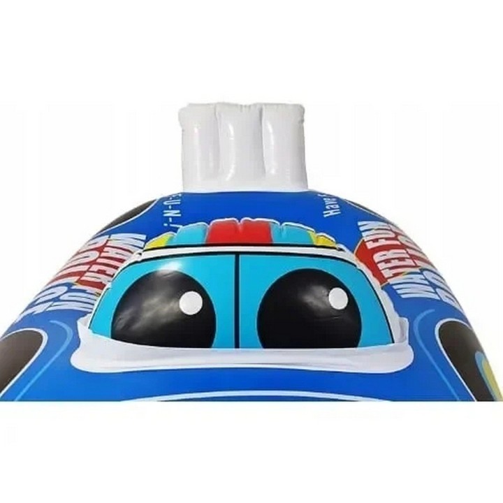 Flotador Inflable Carro Policia Bebé Volante Asiento Piscina Multicolor