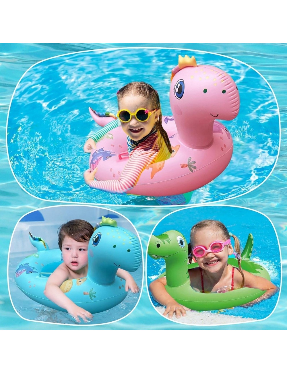 Flotador Dinosaurio Bebé Asiento Para Pisicinas Niños