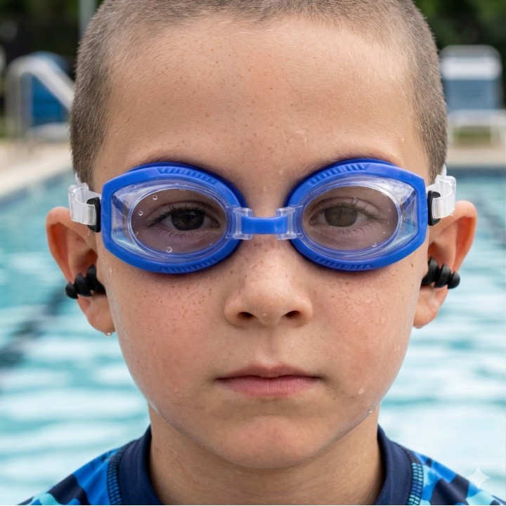 Gafas De Natacion Para Niños + Tapones Para Los Oídos