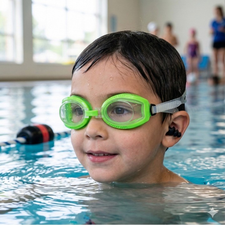 Gafas De Natacion Para Niños + Tapones Para Los Oídos