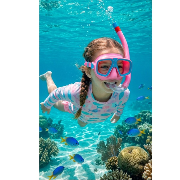 Careta Snorkel Kit Buceo Ajustable Adolescentes Niños