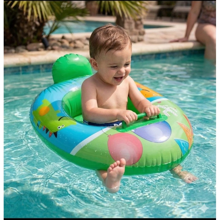 Flotador Bote Lancha Infantil Unisex Multicolor Piscina