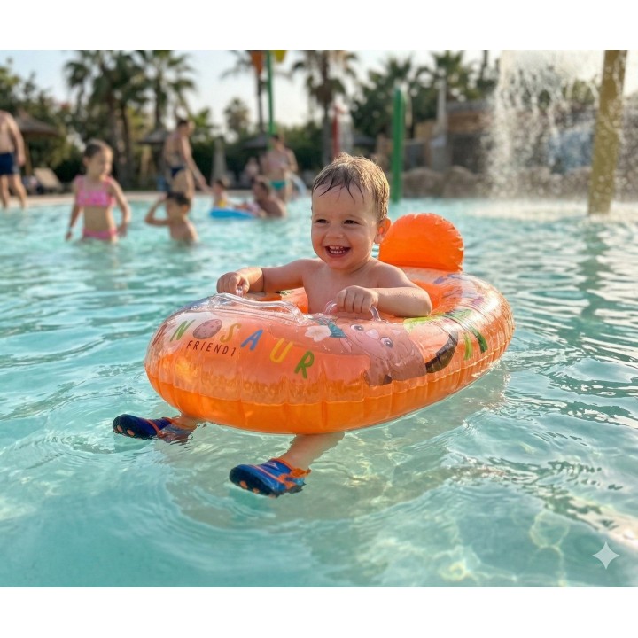 Flotador Bote Lancha Infantil Unisex Multicolor Piscina Swim