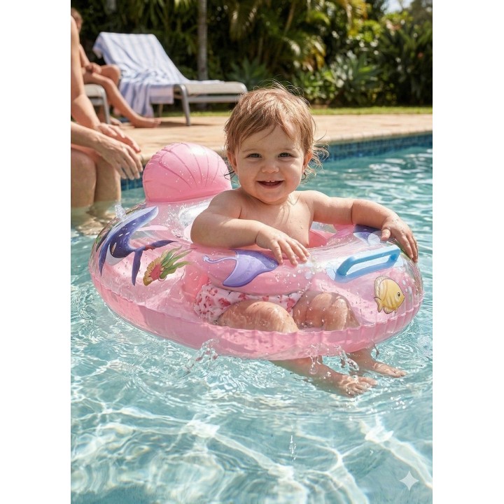 Flotador Bote Lancha Infantil Unisex Multicolor Piscina Swim