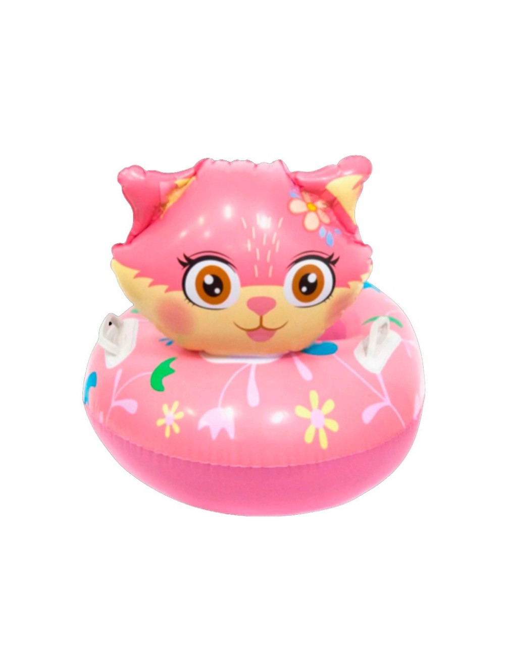 Flotador Inflable Gatita Bebé Volante Asiento Piscina