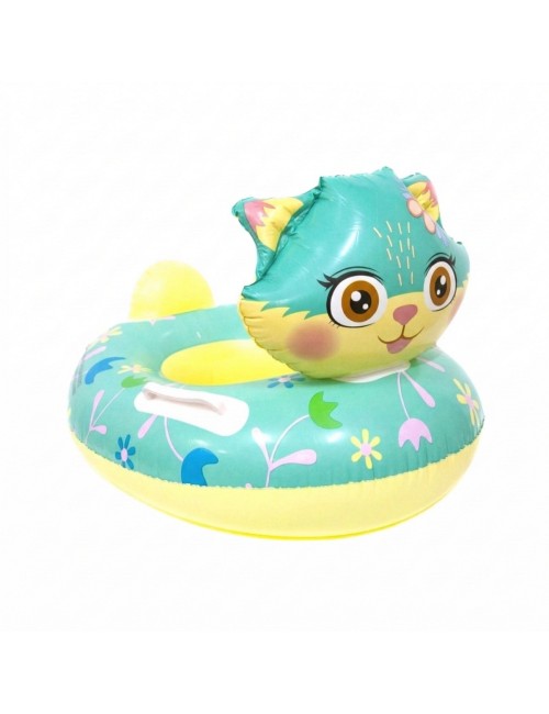 Flotador Inflable Gatita Bebé Volante Asiento Piscina