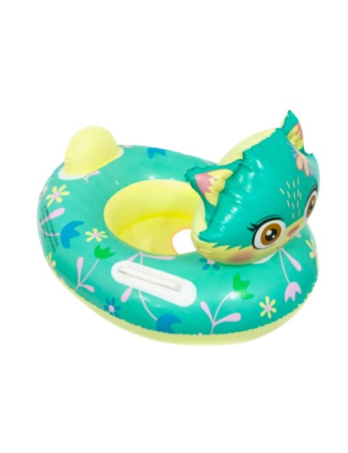Flotador Inflable Gatita Bebé Volante Asiento Piscina