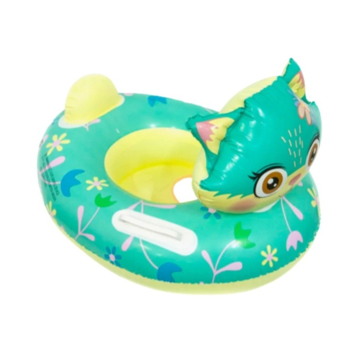 Flotador Inflable Gatita Bebé Volante Asiento Piscina