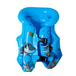 Chaleco Inflable Flotador Tiburon Unisex Pisicina Multicolor