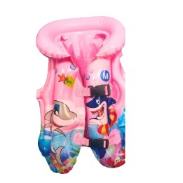 Chaleco Inflable Flotador Tiburon Unisex Pisicina Multicolor