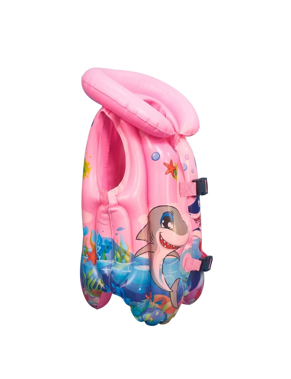 Chaleco Inflable Flotador Tiburon Unisex Pisicina Multicolor