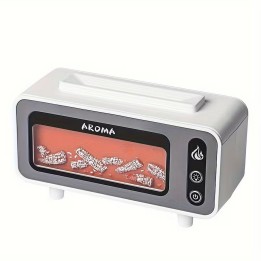 Difusor De Aroma Chimenea Retro Led Humidificador Elegante Blanco 5v