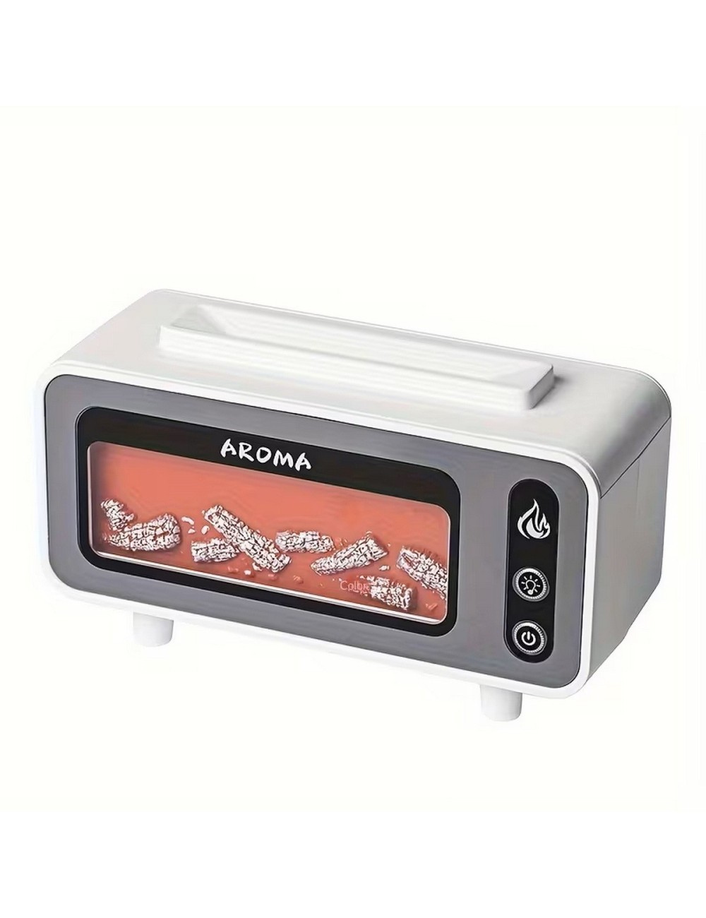 Difusor De Aroma Chimenea Retro Led Humidificador Elegante Blanco 5v