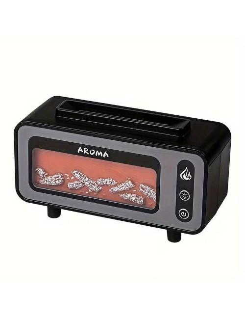 Difusor De Aroma Chimenea Retro Led Humidificador Elegante Blanco 5v