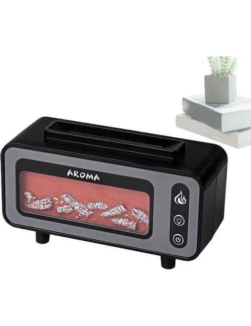 Difusor De Aroma Chimenea Retro Led Humidificador Elegante Blanco 5v