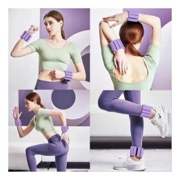 Pesas Para Tobillos Y Muñecas Fitness Silicona Ajustable Violeta