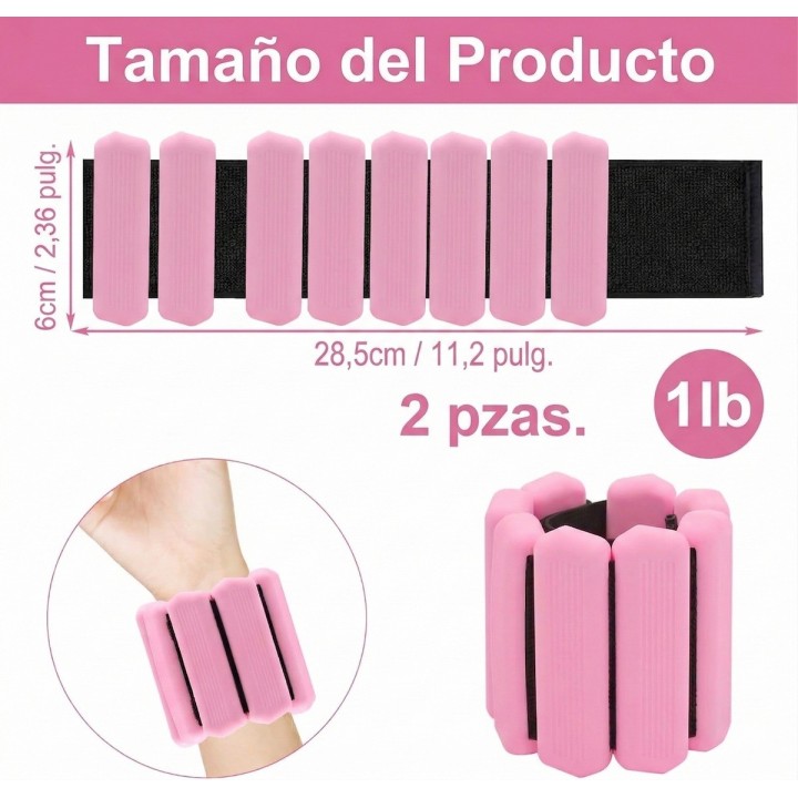 Pesas Para Tobillos Y Muñecas Fitness Silicona Ajustable Violeta