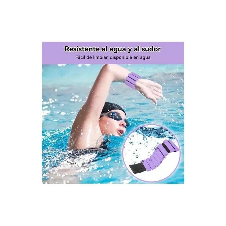 Pesas Para Tobillos Y Muñecas Fitness Silicona Ajustable Violeta