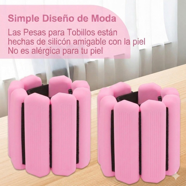 Pesas Para Tobillos Y Muñecas Fitness Silicona Ajustable Violeta