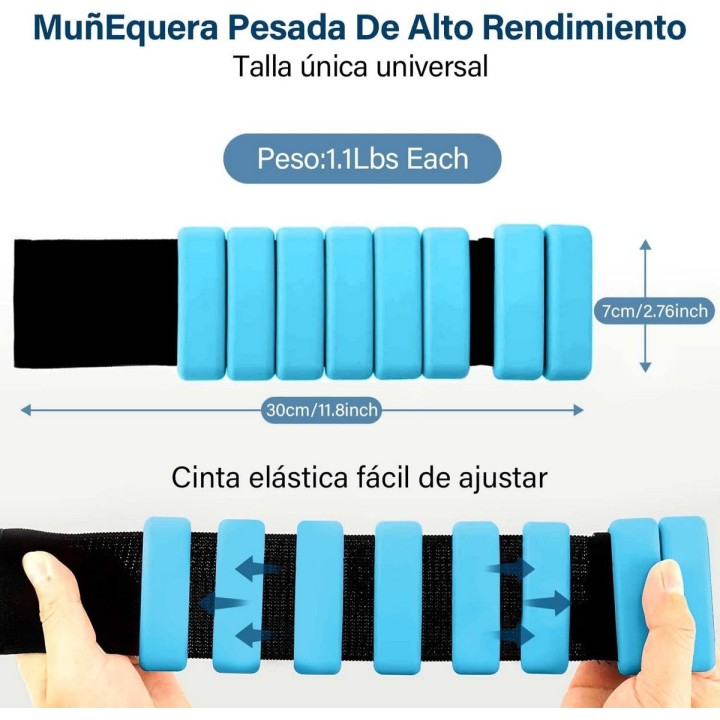 Pesas Para Tobillos Y Muñecas Fitness Silicona Ajustable Violeta