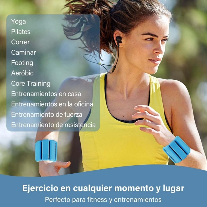 Pesas Para Tobillos Y Muñecas Fitness Silicona Ajustable Violeta