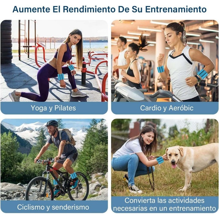 Pesas Para Tobillos Y Muñecas Fitness Silicona Ajustable Violeta