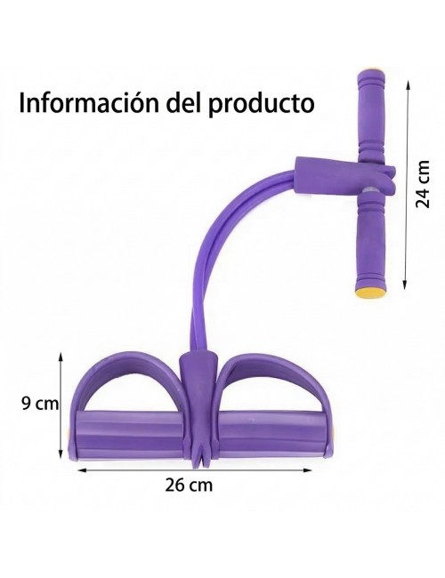Banda Elástica Pedal Resistencia Ejercicio Abdominales Casa Rosa
