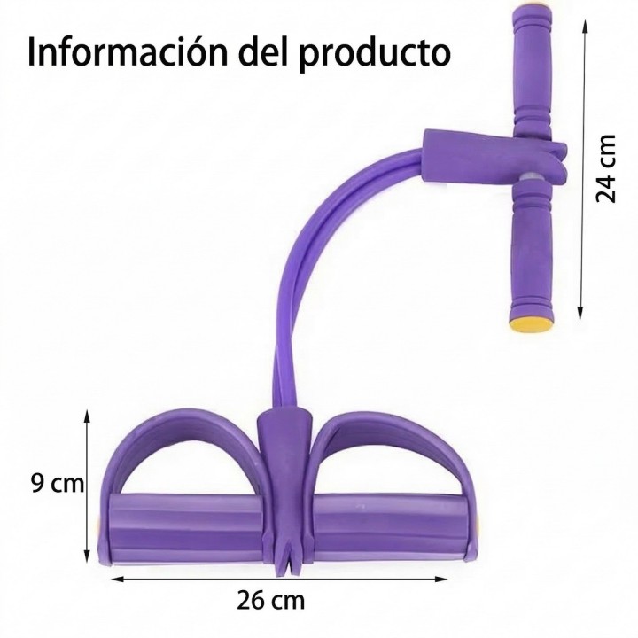 Banda Elástica Pedal Resistencia Ejercicio Abdominales Casa Rosa