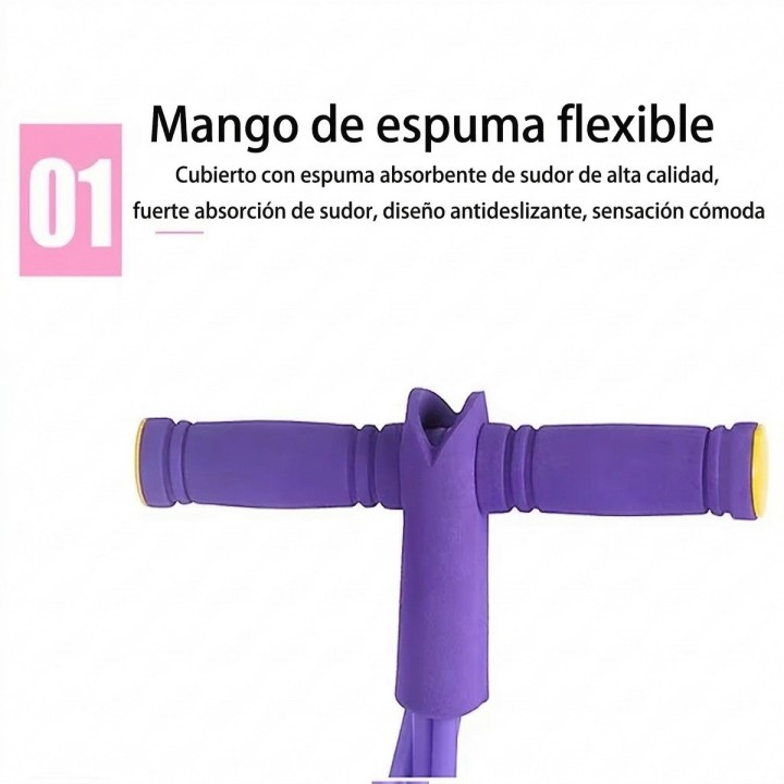 Banda Elástica Pedal Resistencia Ejercicio Abdominales Casa Rosa