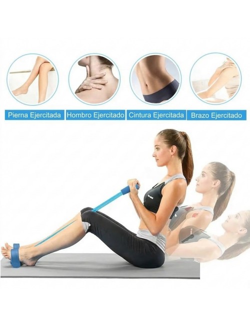 Banda Elástica Pedal Resistencia Ejercicio Abdominales Casa Rosa